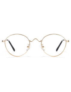 Gafas de Luz Azul Cyxus Redondas Metal Dorado Lente Clara