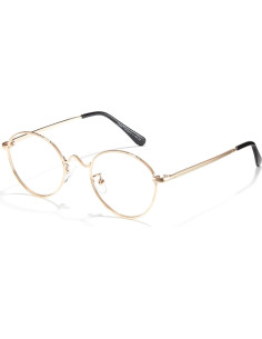 Gafas de Luz Azul Cyxus Redondas Metal Dorado Lente Clara 2