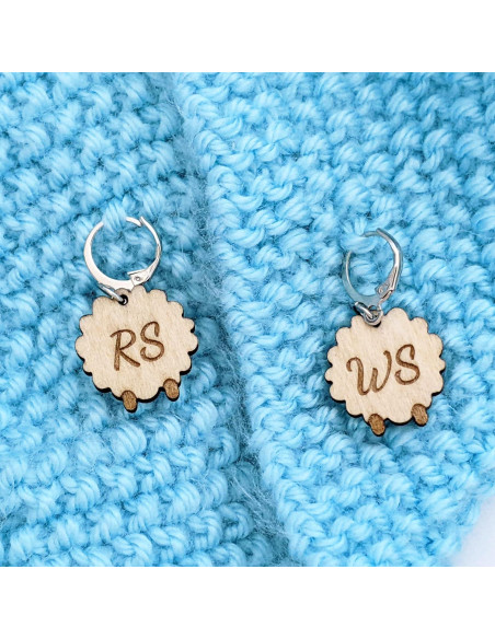 Marcadores de Progreso Silly Sheep de Madera para Tejer 20mm