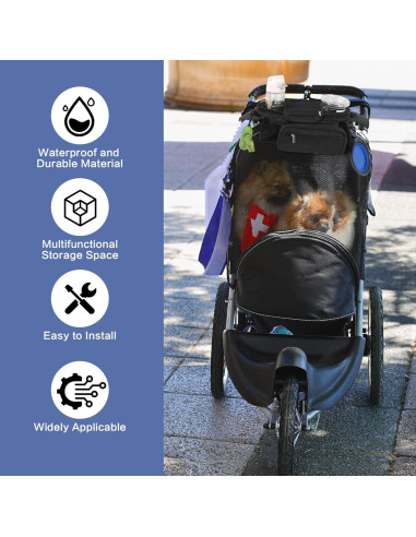 Bolsa de Carrito para Perros Stufool con Dispensador y Tazón