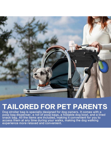 Bolsa de Carrito para Perros Stufool con Dispensador y Tazón