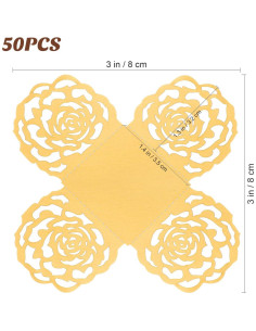 Forros de Cupcake Cuadrados Toyvian 50 Piezas Papel Kraft 2