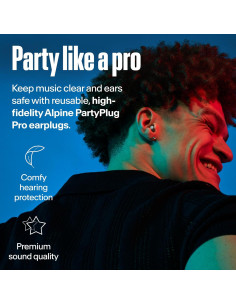 Tapones para Oídos Alpine PartyPlug Pro - Alta Fidelidad 21dB 2