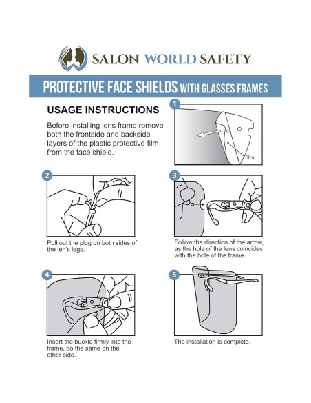 Escudos Faciales de Seguridad TCP Global - Paquete de 4 Ultra Claros