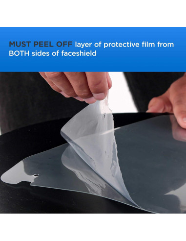 Escudos Faciales de Seguridad TCP Global - Paquete de 4 Ultra Claros