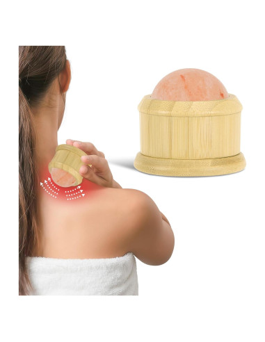 Rodillo de Masaje de Sal del Himalaya DICEYKNOD 7.6cm