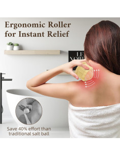 Rodillo de Masaje de Sal del Himalaya DICEYKNOD 7.6cm 2