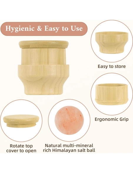 Rodillo de Masaje de Sal del Himalaya DICEYKNOD 7.6cm