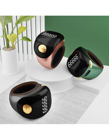 Contador Digital de Anillo Tasbih Ajustable Verde - Genérico