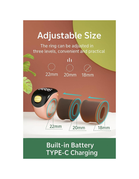 Contador Digital de Anillo Tasbih Ajustable Verde - Genérico