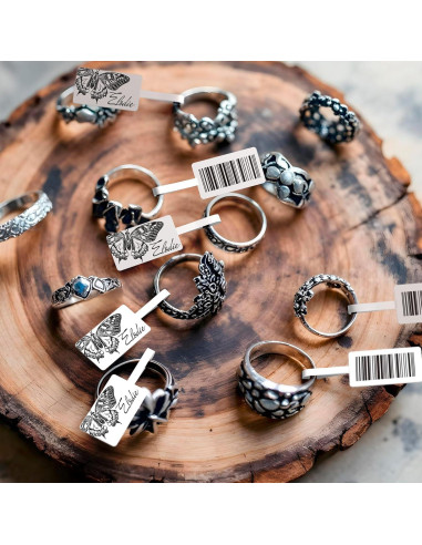 Etiquetas Térmicas Phomemo M110, 100 pcs, 30x25mm, Negro sobre Blanco