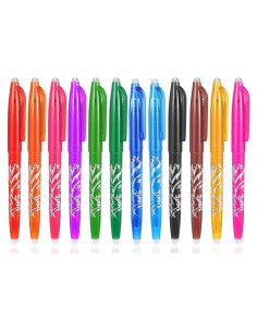 Hpmjz 12 Bolígrafos Borrables por Calor para Tela - Marcado Preciso