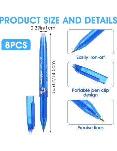 Hpmjz 12 Bolígrafos Borrables por Calor para Tela - Marcado Preciso 2
