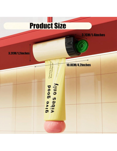 Exprimidor de Pasta de Dientes Magnético Chenshuo Blanco 10.8cm