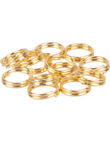 100 Anillos de Salto de Latón 18K Oro para Joyería DIY 7mm