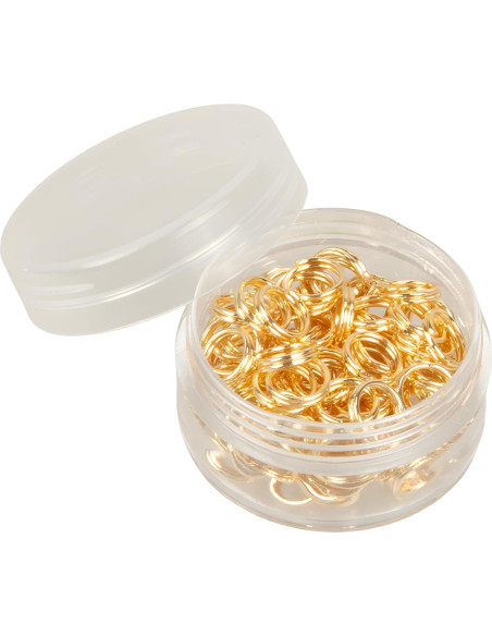 100 Anillos de Salto de Latón 18K Oro para Joyería DIY 7mm