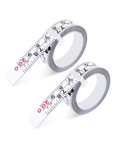 Paquete de 2 cintas métricas autoadhesivas 200 cm acero PPgod