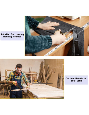 Paquete de 2 cintas métricas autoadhesivas 200 cm acero PPgod