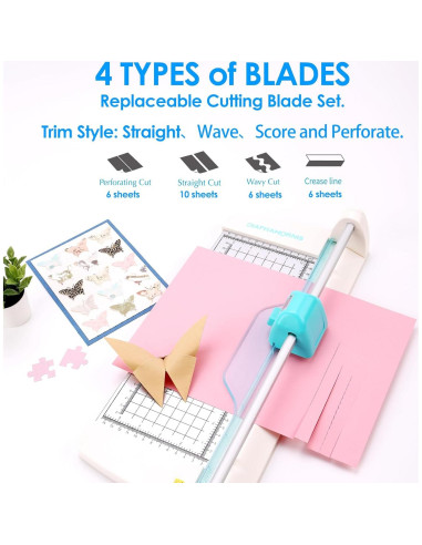 Cortadora de Papel Rotativa 4-en-1 DIAPHANORNIS 30.48 cm