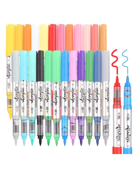 Marcadores de Pincel Acuarelables MAIKEDEPOT 24 Colores