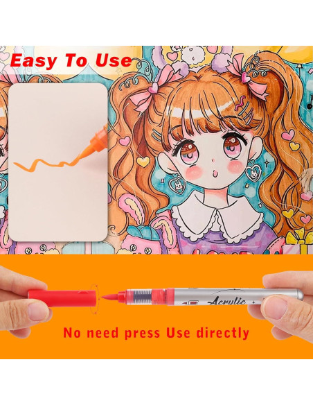 Marcadores de Pincel Acuarelables MAIKEDEPOT 24 Colores