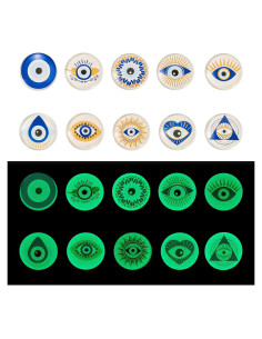 20 Piezas Cabochones de Vidrio Ojo Maligno Crafans 25mm