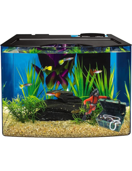 Adorno de Acuario Eyech Cofre del Tesoro Naranja 6x4.5cm