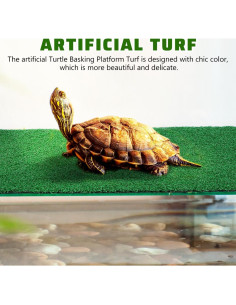 Césped Artificial para Tortugas Jojofuny 50x25 cm Verde 2