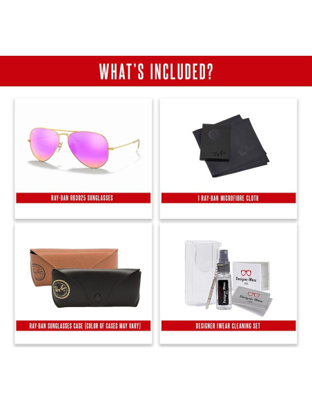 Gafas de sol Ray-Ban RB3025 Aviator Unisex + Kit de limpieza