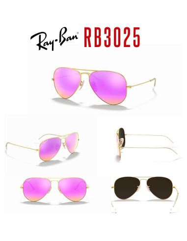 Gafas de sol Ray-Ban RB3025 Aviator Unisex + Kit de limpieza