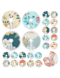 32 Cubiertas de Botón G Reutilizables Almohadillas Algodón Floral