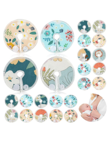 32 Cubiertas de Botón G Reutilizables Almohadillas Algodón Floral