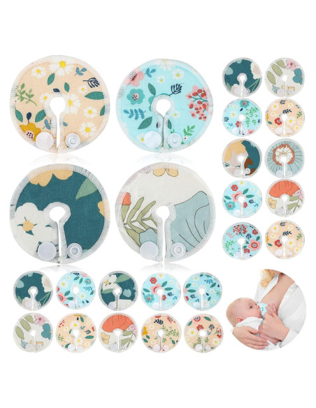 32 Cubiertas de Botón G Reutilizables Almohadillas Algodón Floral