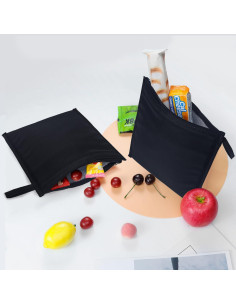 Bolsas de Sándwich Reutilizables Moyad 20x20 cm 4 Pzas Negro 2