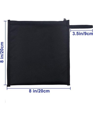 Bolsas de Sándwich Reutilizables Moyad 20x20 cm 4 Pzas Negro