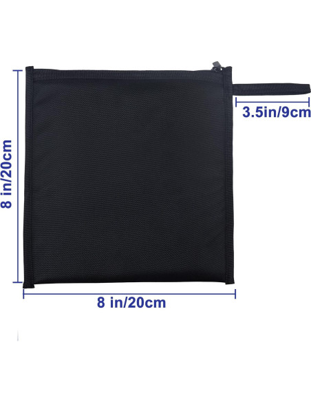 Bolsas de Sándwich Reutilizables Moyad 20x20 cm 4 Pzas Negro