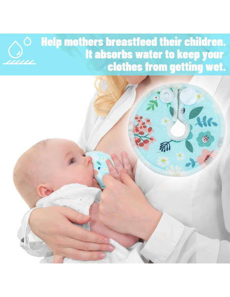 32 Cubiertas de Botón G Reutilizables Almohadillas Algodón Floral