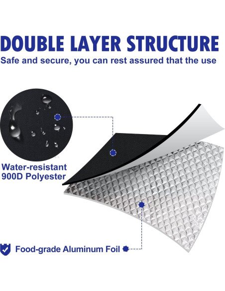 Bolsas de Sándwich Reutilizables Moyad 20x20 cm 4 Pzas Negro