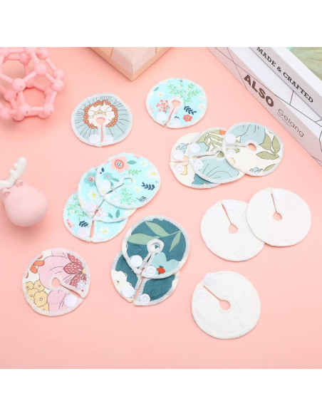 32 Cubiertas de Botón G Reutilizables Almohadillas Algodón Floral