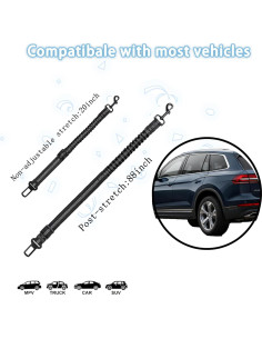 Cinturón de Seguridad para Perros Gobelieve 2-Pack Ajustable 2