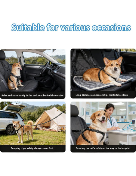Cinturón de Seguridad para Perros Gobelieve 2-Pack Ajustable
