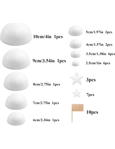 Kit de Bolas de Espuma Crafjie 42PCS para Manualidades y Proyectos