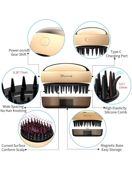 Masajeador Eléctrico de Cabeza JUSTHERE JK 928 con 2 Velocidades