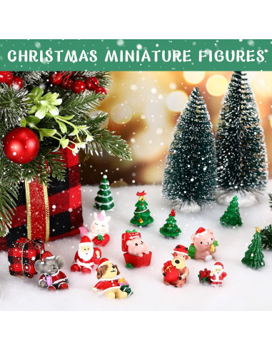 35 Figuras Miniatura de Navidad Zubebe - Ornamentos de Resina