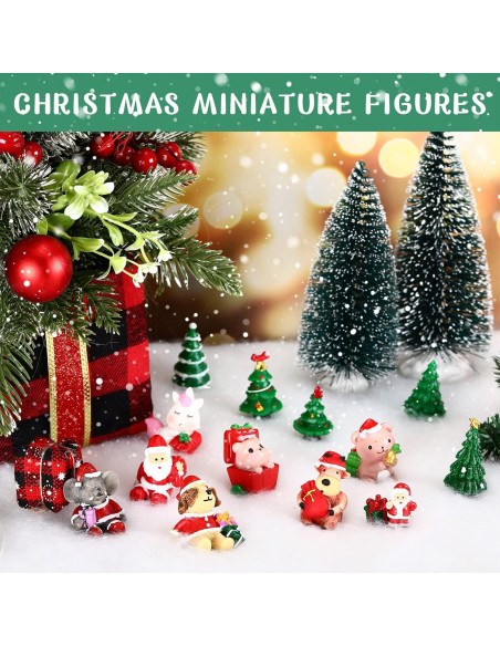 35 Figuras Miniatura de Navidad Zubebe - Ornamentos de Resina