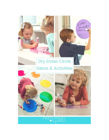 Puntos de Borrado en Seco HOXHA - Set de 8 Círculos Coloridos