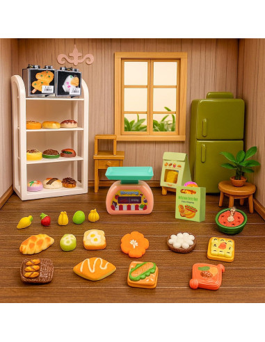 Juego de Mini Supermercado 199 Piezas Galaoma para Muñecas