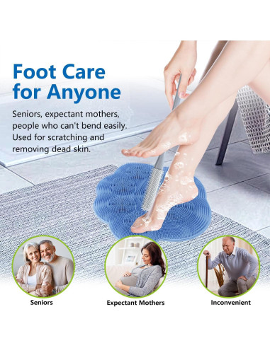 Cepillo de Limpieza para Pies KIBROFT con Alfombrilla Exfoliante