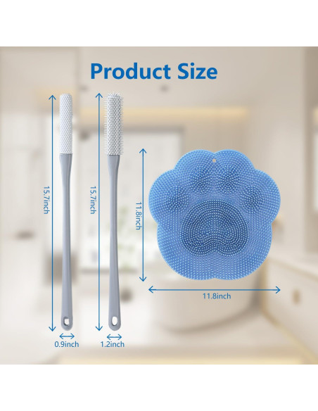 Cepillo de Limpieza para Pies KIBROFT con Alfombrilla Exfoliante