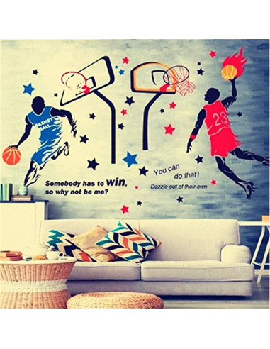 Calcomanías de Pared Baloncesto KeLay Fs 199x230 cm Removibles